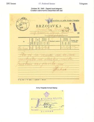 OSVOBOZENÍ JUGOSLÁVIE – list 107