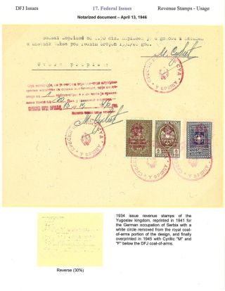 OSVOBOZENÍ JUGOSLÁVIE – list 109