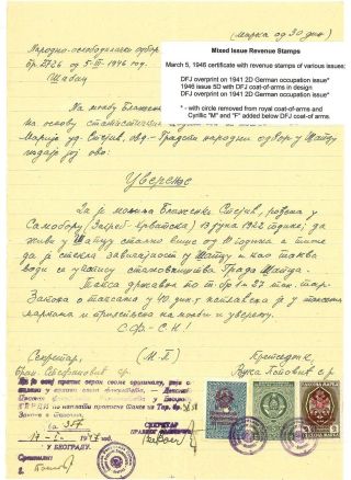 OSVOBOZENÍ JUGOSLÁVIE – list 111