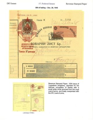 OSVOBOZENÍ JUGOSLÁVIE – list 112