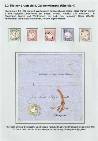 GERMAN EMPIRE STAMP ISSUE 1872-1874 - EAGLE AND SHIELD – sheet 14