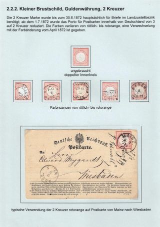 GERMAN EMPIRE STAMP ISSUE 1872-1874 - EAGLE AND SHIELD – sheet 16