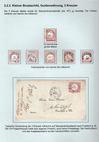 GERMAN EMPIRE STAMP ISSUE 1872-1874 - EAGLE AND SHIELD – sheet 17