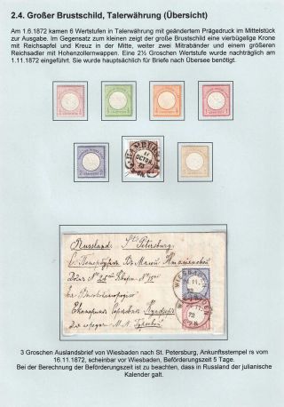 GERMAN EMPIRE STAMP ISSUE 1872-1874 - EAGLE AND SHIELD – sheet 21