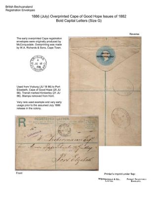 BETSCHUANALAND - EINSCHREIBENUMSCHÄGE – Blatt 6