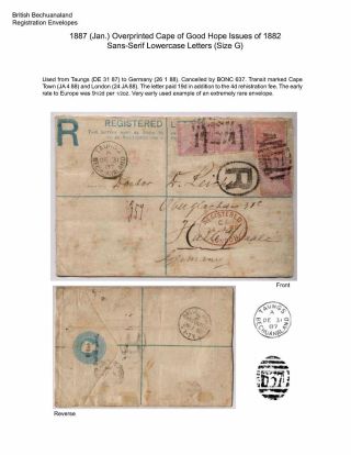 BETSCHUANALAND - EINSCHREIBENUMSCHÄGE – Blatt 8