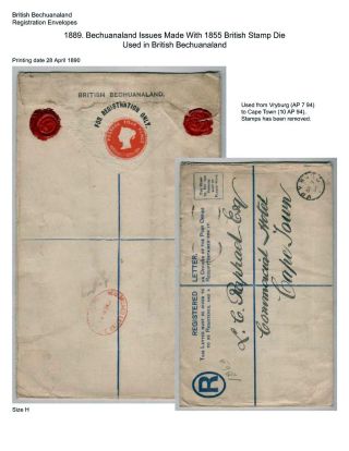BETSCHUANALAND - EINSCHREIBENUMSCHÄGE – Blatt 38