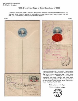 BETSCHUANALAND - EINSCHREIBENUMSCHÄGE – Blatt 44