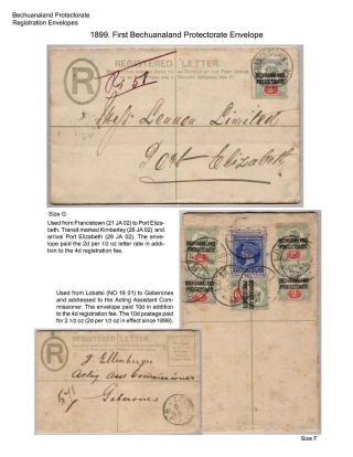 BETSCHUANALAND - EINSCHREIBENUMSCHÄGE – Blatt 46