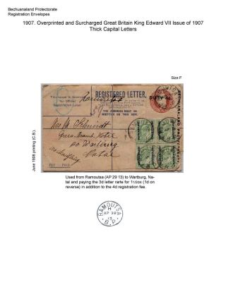 BETSCHUANALAND - EINSCHREIBENUMSCHÄGE – Blatt 53