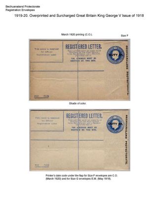 BETSCHUANALAND - EINSCHREIBENUMSCHÄGE – Blatt 62