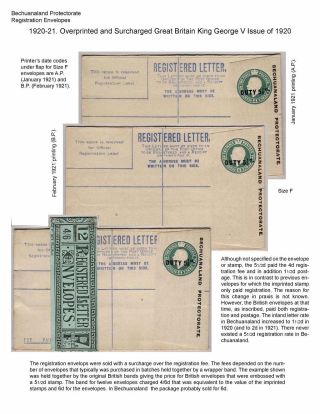 BETSCHUANALAND - EINSCHREIBENUMSCHÄGE – Blatt 63