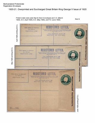 BETSCHUANALAND - EINSCHREIBENUMSCHÄGE – Blatt 64
