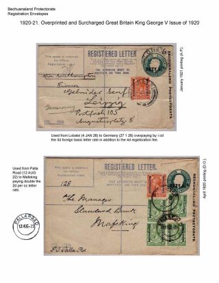 BETSCHUANALAND - EINSCHREIBENUMSCHÄGE – Blatt 65