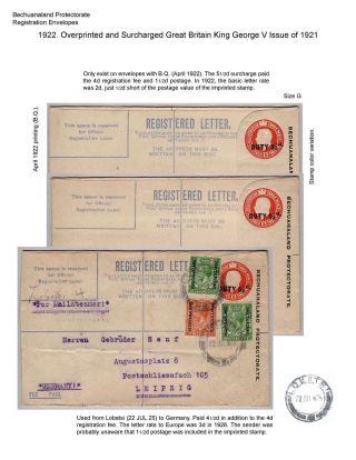BETSCHUANALAND - EINSCHREIBENUMSCHÄGE – Blatt 66