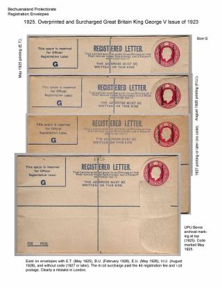 BETSCHUANALAND - EINSCHREIBENUMSCHÄGE – Blatt 67