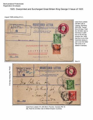 BETSCHUANALAND - EINSCHREIBENUMSCHÄGE – Blatt 68
