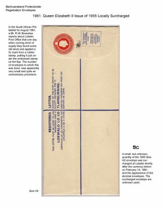 BETSCHUANALAND - EINSCHREIBENUMSCHÄGE – Blatt 77
