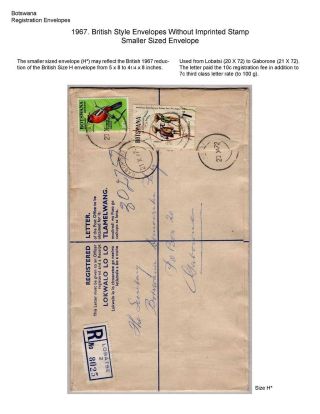 BETSCHUANALAND - EINSCHREIBENUMSCHÄGE – Blatt 81