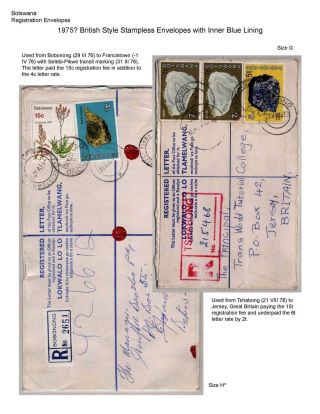 BETSCHUANALAND - EINSCHREIBENUMSCHÄGE – Blatt 83