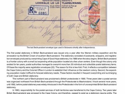 THE REGISTRATION ENVELOPES OF THE BECHUANALANDS