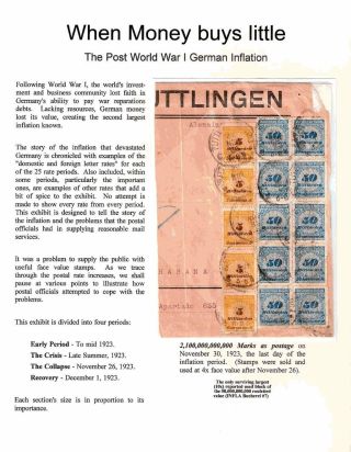 WENN FÜR GELD WENIG GEKAUFT - DEUTSCHE INFLATION NACH 1. WELTKRIEG – Blatt 1