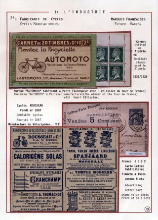 CYCLING AS A SPORT – sheet 13