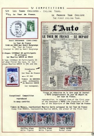 CYCLING AS A SPORT – sheet 62