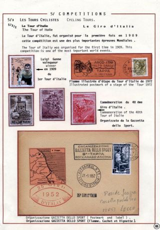 CYCLING AS A SPORT – sheet 65