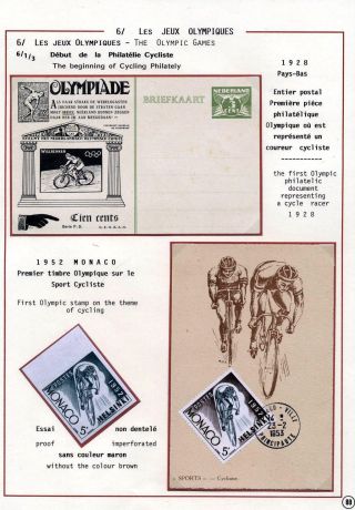 CYCLING AS A SPORT – sheet 89
