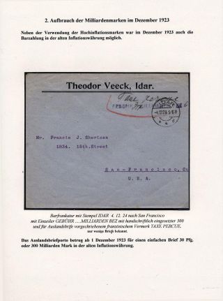 DEUTSCHES REICH - INFLATION II. – Blatt 36