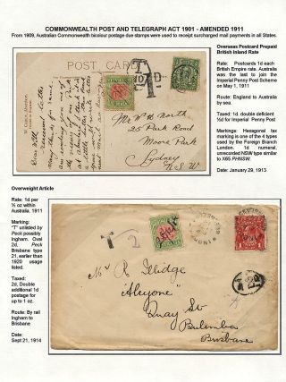 AUSTRALIA: POSTAGE DUE – sheet 16