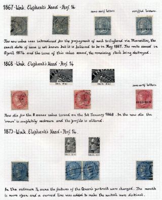 INDIA 1852-1946, BRITISH INDIA AND INDIA USED TO ABROAD – sheet 81