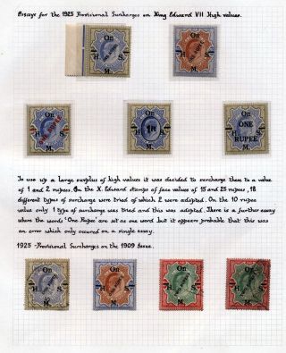 INDIA 1852-1946, BRITISH INDIA AND INDIA USED TO ABROAD – sheet 98