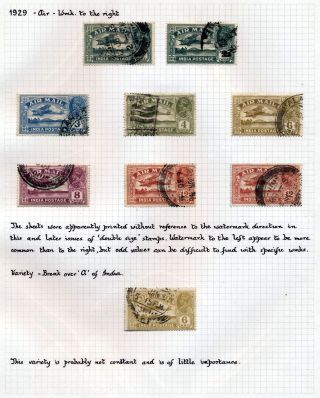 INDIA 1852-1946, BRITISH INDIA AND INDIA USED TO ABROAD – sheet 139