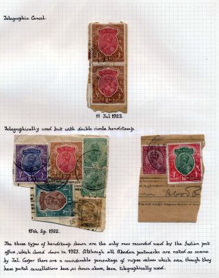 INDIA 1852-1946, BRITISH INDIA AND INDIA USED TO ABROAD – sheet 227