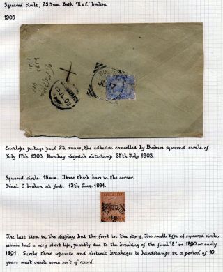 INDIA 1852-1946, BRITISH INDIA AND INDIA USED TO ABROAD – sheet 295