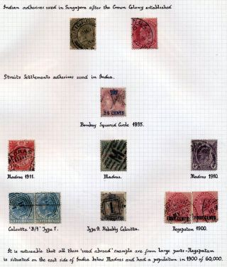 INDIA 1852-1946, BRITISH INDIA AND INDIA USED TO ABROAD – sheet 326