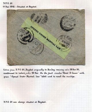INDIA 1852-1946, BRITISH INDIA AND INDIA USED TO ABROAD – sheet 407