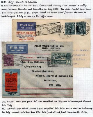INDIA 1852-1946, BRITISH INDIA AND INDIA USED TO ABROAD – sheet 451