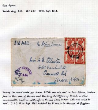 INDIA 1852-1946, BRITISH INDIA AND INDIA USED TO ABROAD – sheet 474