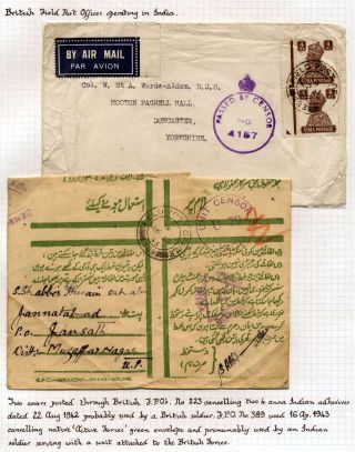 INDIA 1852-1946, BRITISH INDIA AND INDIA USED TO ABROAD – sheet 478