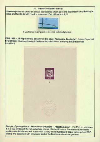 PROFESSOR DR. ALBERT EINSTEIN - 1879-1955 – sheet 39