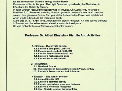PROFESSOR DR. ALBERT EINSTEIN - 1879-1955