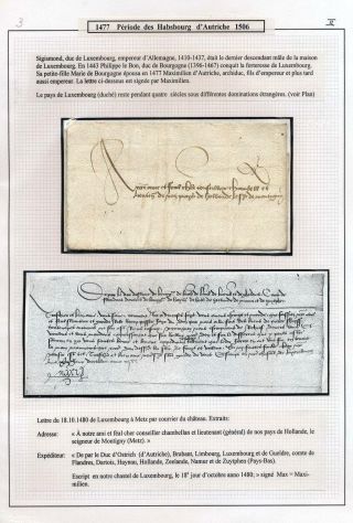 LUCEMBURSKO - PŘEDZNÁMKOVÉ OBDOBÍ: POŠTOVNÍ HISTORIE – list 2