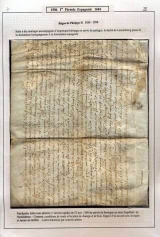LUCEMBURSKO - PŘEDZNÁMKOVÉ OBDOBÍ: POŠTOVNÍ HISTORIE – list 3