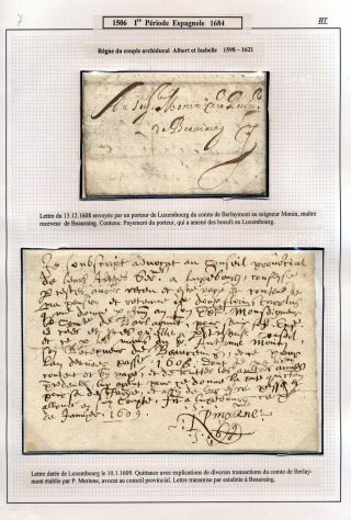 LUCEMBURSKO - PŘEDZNÁMKOVÉ OBDOBÍ: POŠTOVNÍ HISTORIE – list 6