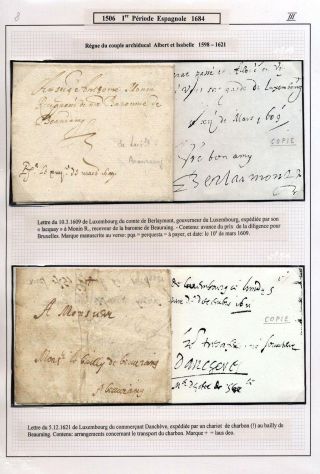 LUCEMBURSKO - PŘEDZNÁMKOVÉ OBDOBÍ: POŠTOVNÍ HISTORIE – list 7