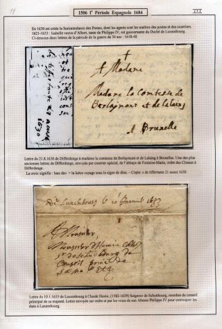 LUCEMBURSKO - PŘEDZNÁMKOVÉ OBDOBÍ: POŠTOVNÍ HISTORIE – list 10