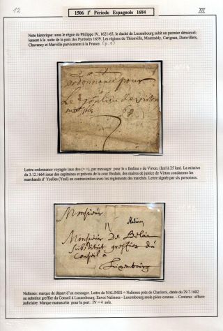 LUCEMBURSKO - PŘEDZNÁMKOVÉ OBDOBÍ: POŠTOVNÍ HISTORIE – list 11